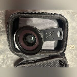 Pro Lens Kit 4 iPhone Android, Macro Wide Angle Lens LED Light Travel Case